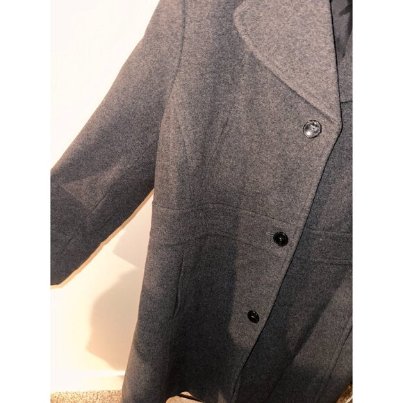 NWOT Worthington Grey Cashmere blend midi length winter coat size 2XL - Picture 2 of 16